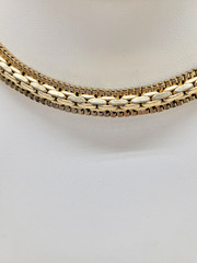 VTG 1950 BROOKRAFT Goldtone Necklace 14″