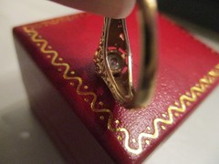 VINTAGE 10K YELLOW/WHITE GOLD DIAMOND FLORAL FILIGREE DOME RING Sz 6.25 – 2.88g