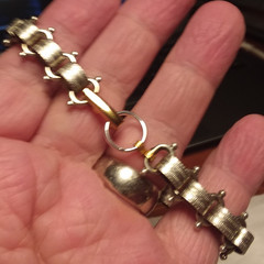 7.5″ Silver Tone Victorian Revival Bookchain Bracelet 03-01-2026