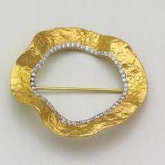 20K Yellow & White Gold .48 cttw Diamond Converted Vintage Brooch