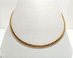 Wonderful 20″ Vint Genuine 18kgp Heavy Gold Plate Chain Link Necklace 5.7mm wide