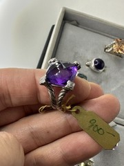 13 New Vintage Rings Resellers Mixed Lot- Various Gem Stones 925 Sterling Silver