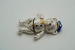 Vintage Articulating Napier Police Bear Brooch 4.5cm JB46