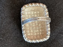Vtg. FULL NAME HALLMARK BROWN COUNTY BASKET STERLING CHARM NOS RETIRED