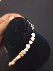 Vtg Multi Color Pearl Necklace 17 In
