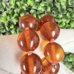 Vintage Baltic Amber Graduated Honey Cognac Hand Knotted Beaded Necklace