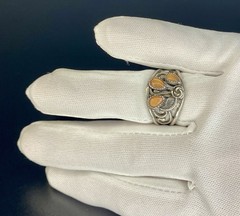 VTG 925 Sterling Silver Spiny Oyster Wheeler Manufacturing Company Ring Sz 10