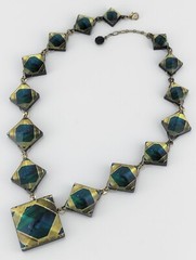 Signed MMA Metropolitan Museum Tiffany Mosaic Collection Lucite Necklace