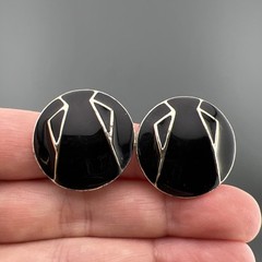 Vintage Art Deco Clip Earrings Lot of 3 Silver Tone Cut Steel Western Germany