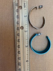 Vintage 1980s 1990s Enamel Earrings Lot Pierced Red Blue Statement – Lot of 5