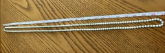 Vintage White Milk Glass Knotted Flapper Opera Strand Necklace – 54″