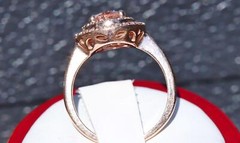 Effy 14k rose gold ring 2.15ct morganite diamond size 7 vintage 4.75gr N3040C