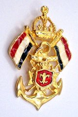 Premier Designs Goldtone Anchor Crown Fleur De Lis Crest Flags Pin Brooch