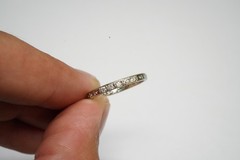Original BELAIS 18k White Gold, Diamond Anniversary Ring – Dated 1927 – Size 7