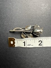 Rare estate Find Sterling Silver 925 Sarah Coventry Rose Floral Brooch