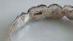 Vintage 90s Hearts Band Ring Dainty 925 Sterlling Silver Size 8 3/4