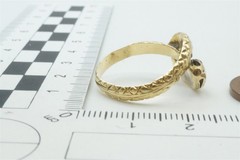 ANTIQUE ENGLISH GEORGIAN 18K GOLD DIAMOND SET COILED SNAKE RING C1800’s