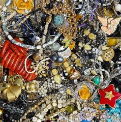 3 Pounds Unsearched Lot Jewelry Old Vintage & Modern Wear Resell & Junk Mixed In