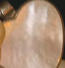 Heart Shaped Mother Of Pearl 925 Pendant No Chain Lots Of Markings Unique Beauty