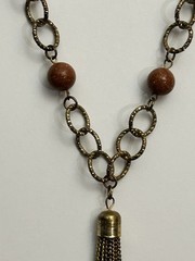 1960’s Boho Chic style Red Jasper Necklace & Earrings Retro Vintage