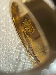 Vintage 14k Yellow Gold Nephrite Mid Century Ring Size 3.75 Weighs 6 Grams