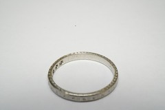 Original BELAIS 18k White Gold, Diamond Anniversary Ring – Dated 1927 – Size 7