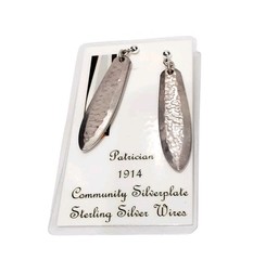 Vintage Patrician 1914 Community Silverplate Earrings Spoon Art SEE DESCRIPTION