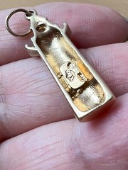 VINTAGE 14K GOLD DIAMOND LIGHTHOUSE CHARM PENDANT SOLID CUSTOM MADE NAUTICAL