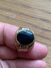 Vintage Men’s Art Deco Copley Ring 10K Yellow Gold Black Onyx 4.9 grs Not Scrap