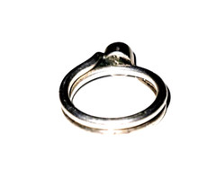 Vintage Malachite Ring Size 6 1/2 Sterling Silver