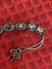 VICTORIAN REVIVAL STYLE STERLING SILVER -GEMS – MARCASITE SLIDE BRACELET