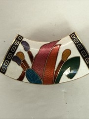 Vintage Cloisonne Enamel Scarf Slide