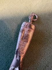 Vintage 1.25″ Stamped H G Sterling Silver Fist Thumb Pendant 6g