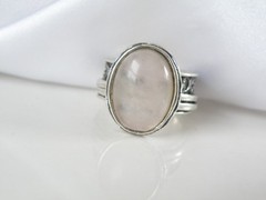 Large Sterling Silver 925 Quartz Spin Spinner Israel Modern Band Ring Size 10