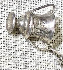 Vtg 800 Silver Charm Bracelet 900 Charms Travel Italy Europe Gondola Eiffel 50g