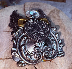 Vintage JANE Davis 1997 AOL Angels of Love Angel Brooch Signed by Artisan