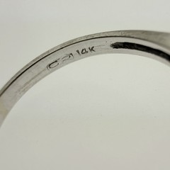 VINTAGE Estate 14k White Gold NATURAL Diamond 0.40CTTW Ring–Size 6