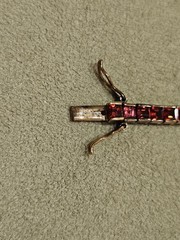 Vintage Multi Color Rainbow Tennis Bracelet Gold Tone over 925 Sterling Silver