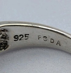 PGDA Vintage Sterling Silver Diamond Quadruple Split Band Cocktail 925 Ring Sz 7