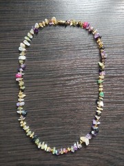 Necklace Jade Rose Quartz Amethyst Rock Crystal Black Agate Handmade Vintage
