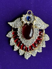 Vintage Unbranded Pendant In Style Of Mughal Jewels Of India Red Gripiox Style