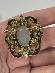9 Piece Vintage Cameo Lot. Trinket Box, Florenza Brooch/pendant, W Germany