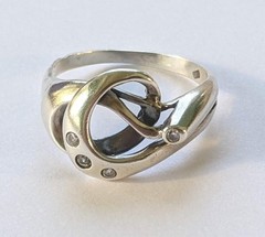 Vintage ring sterling silver 925 Size 9.5 Weight 3.51 g. Ukrainian jewelry.