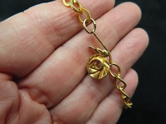 Vintage Gold Tone “Celebrity” 1970’s Brutalist Statement Necklace