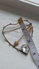 Vintage RARE Joseff of Hollywood Eros’ Arrow Heart Brooch Signed Estate