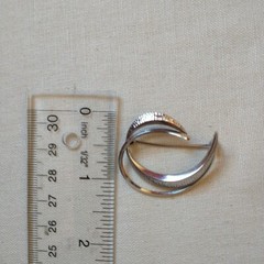 Vtg Pin Brooch Abstract Circular 800 Sterling Silver K&I Signed Germany MCM 3.9g