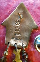 Vtg Far Fetched Dog Cat in A House Pin Sterling Silver Mixed Metals 3-D Mexico