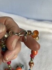 VTG Colorful Glass Metal And Plastic Bead Necklace,26”
