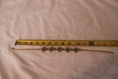 Vtg Gold Tone AB Rhinestone Cluster Choker Necklace 15″ 1950s 1960s Unsigned