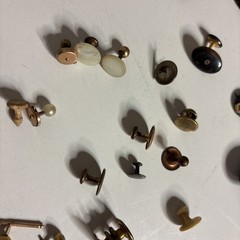 Varied Lot of Vintage Collar Buttons & Studs. Costume, Jewelry, And More.